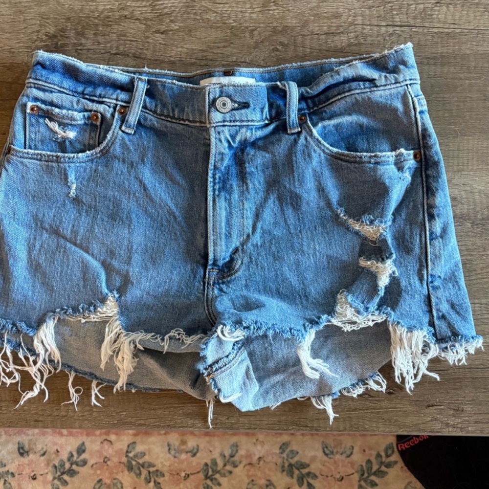 Abercrombie & Fitch Light Blue Denim Shorts